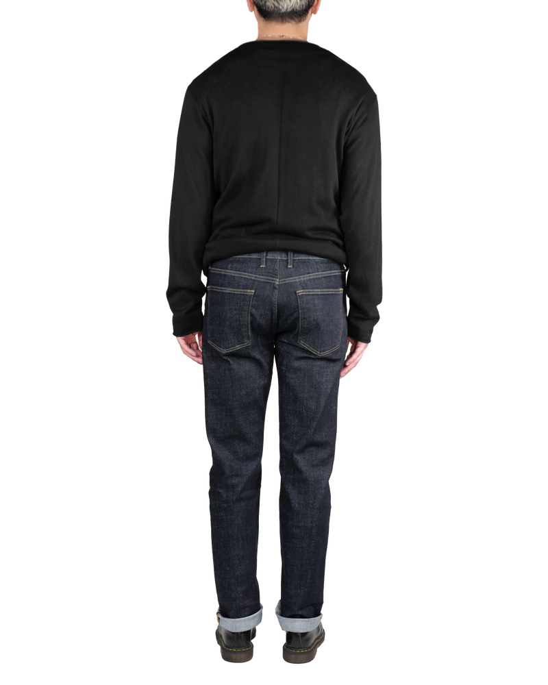 Men's Slim Jeans in Dark Wash Resin - Timber Stitch-full view (back)