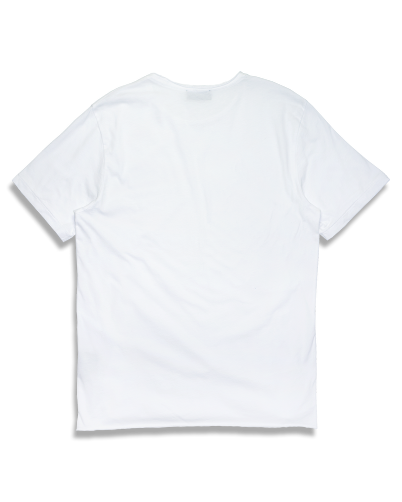 Men's Sueded Modern Crew Tee in White-flat lay (back)