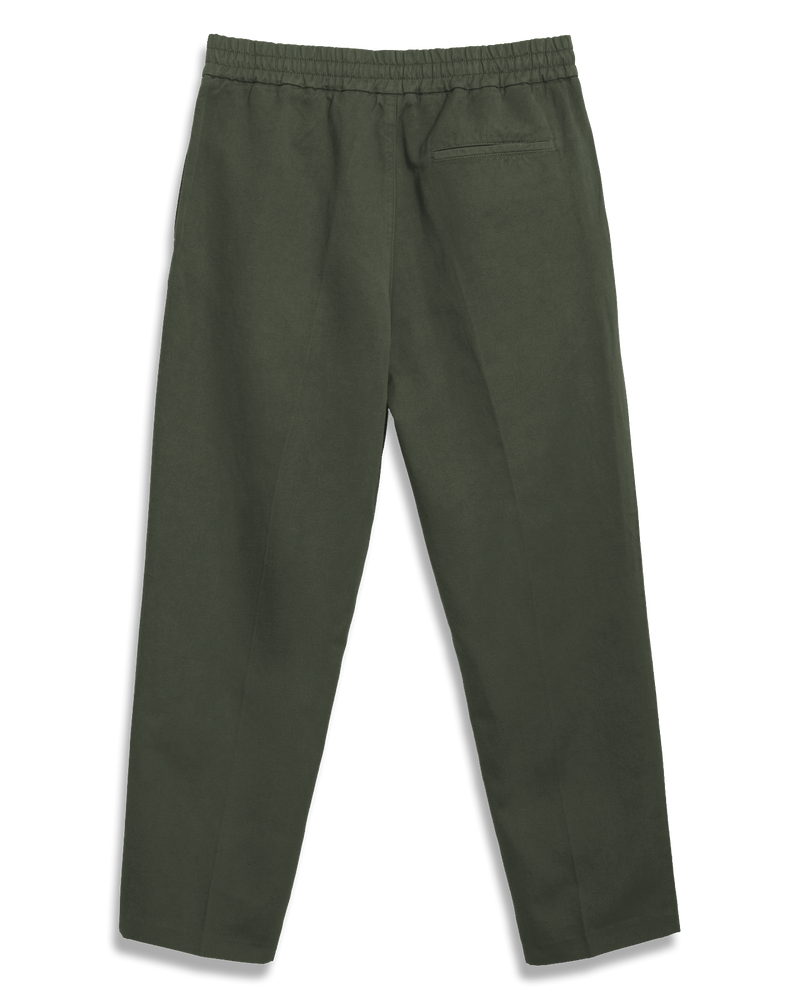 Men's Cotton Linen Pant in Olive-flat lay (back)