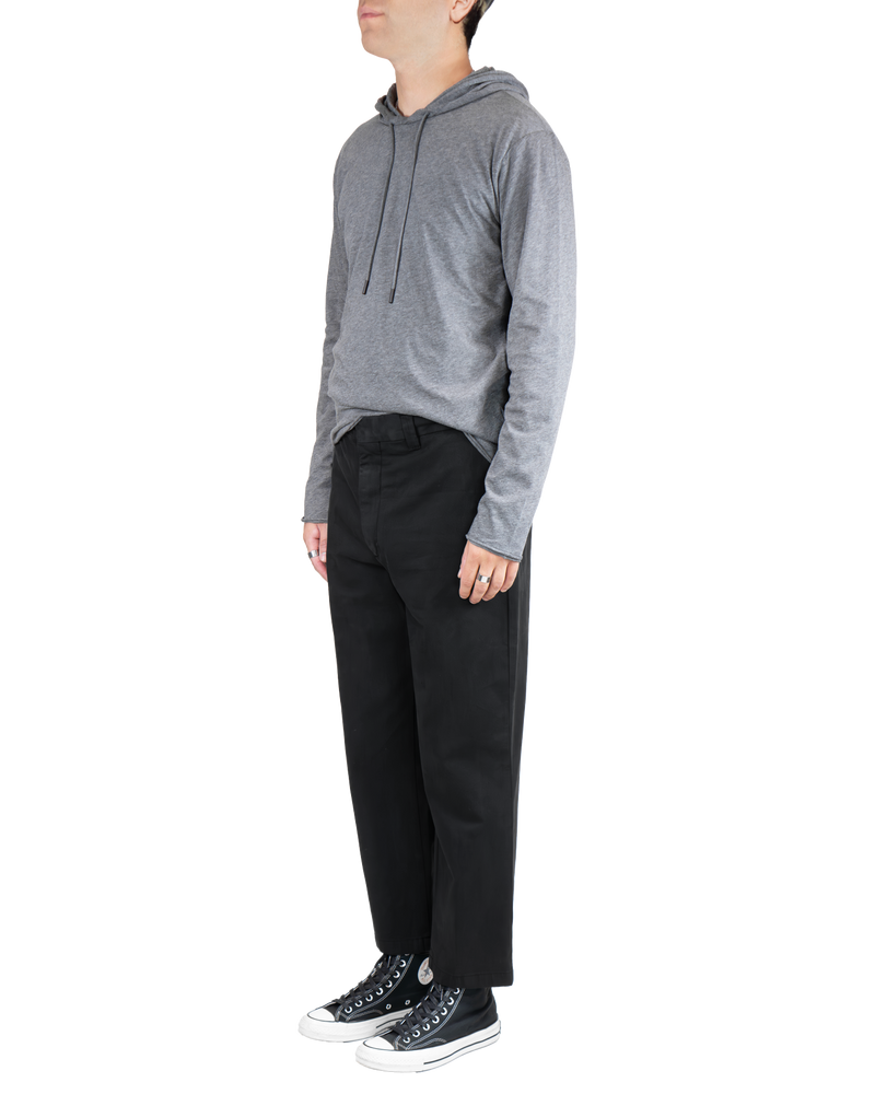 Men's Cropped Workwear Chino in Black-side