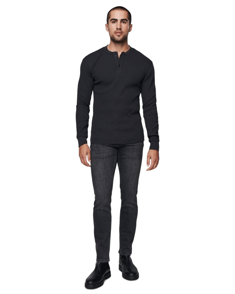 mens charcoal thermal henley