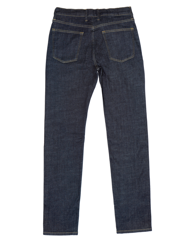 Men's Slim Jeans in Dark Wash Resin - Timber Stitch-flat lay (back)