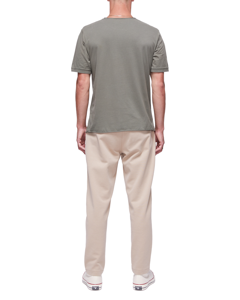 Men's Sueded Modern Crew Tee in Olive-full view back