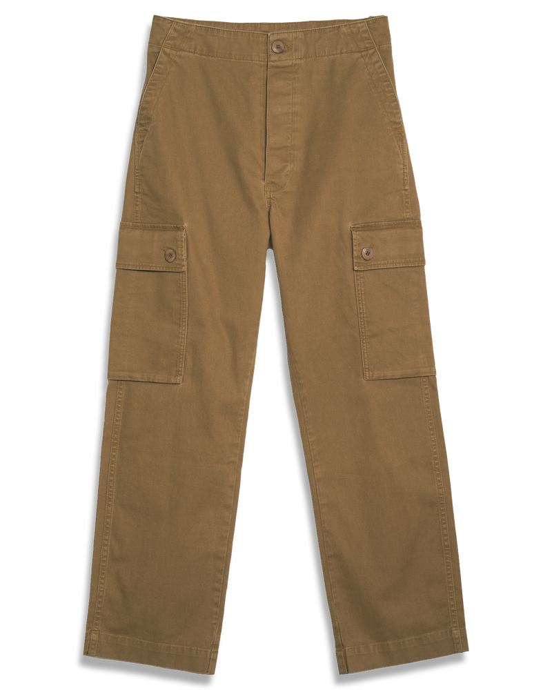 Women's Cargo Pant in Ermine-flat lay (front)