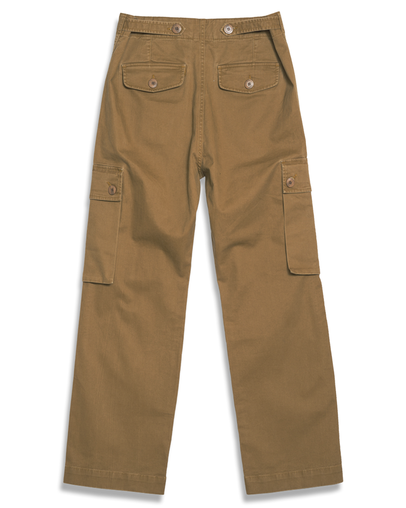 Women's Cargo Pant in Ermine-flat lay (back)