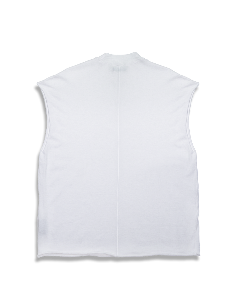 Unisex Muscle Tee in Ivory-flat lay (back)