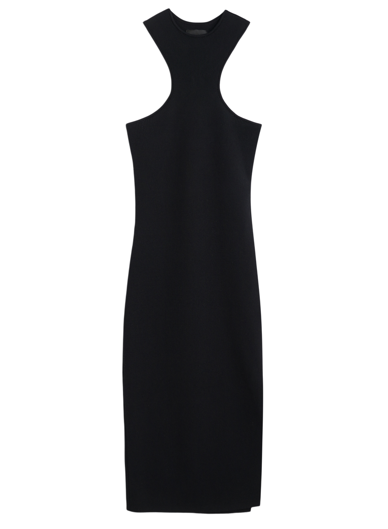 Twist Midi Dress in Black